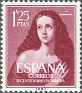 Spain 1953 Characters 1,25 Ptas Pinkish Lilac Edifil 1129. Spain 1953 Edifil 1129 Magdalena Ribera. Uploaded by susofe
